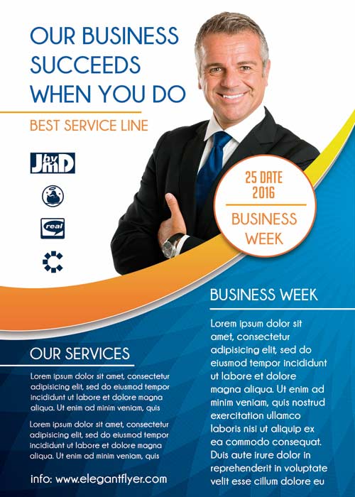 Business week PREMIUM Flyer PSD Template + Facebook Cover