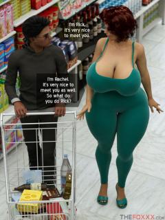Meeting with a beautiful bbw woman in a supermarket