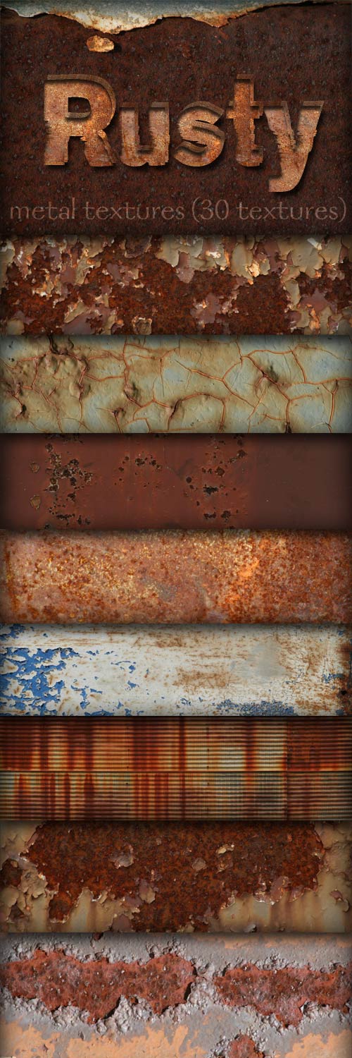 Rusty metal textures (30 textures)