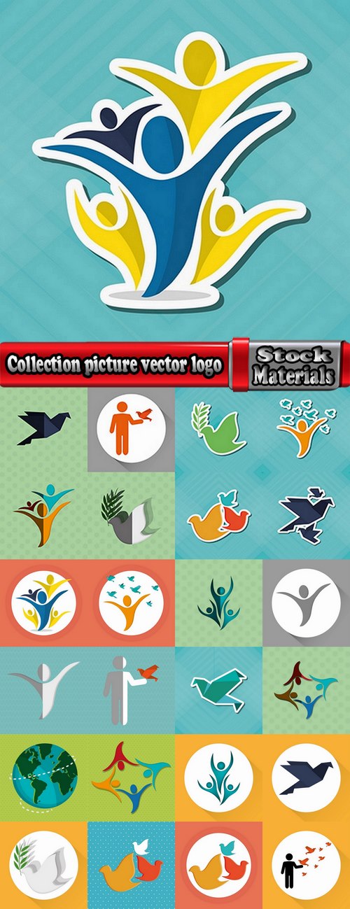 Collection picture vector logo illustration of the business campaign 28-25 EPS