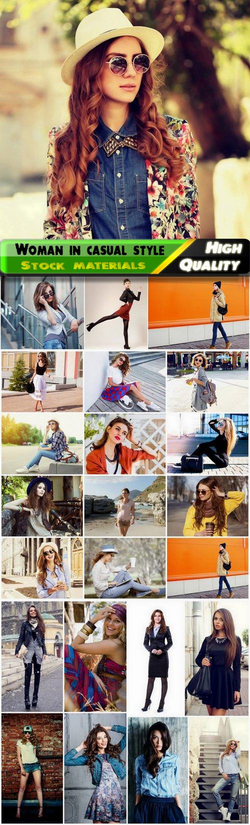 Stylish and fashionable woman in casual style - 25 HQ Jpg
